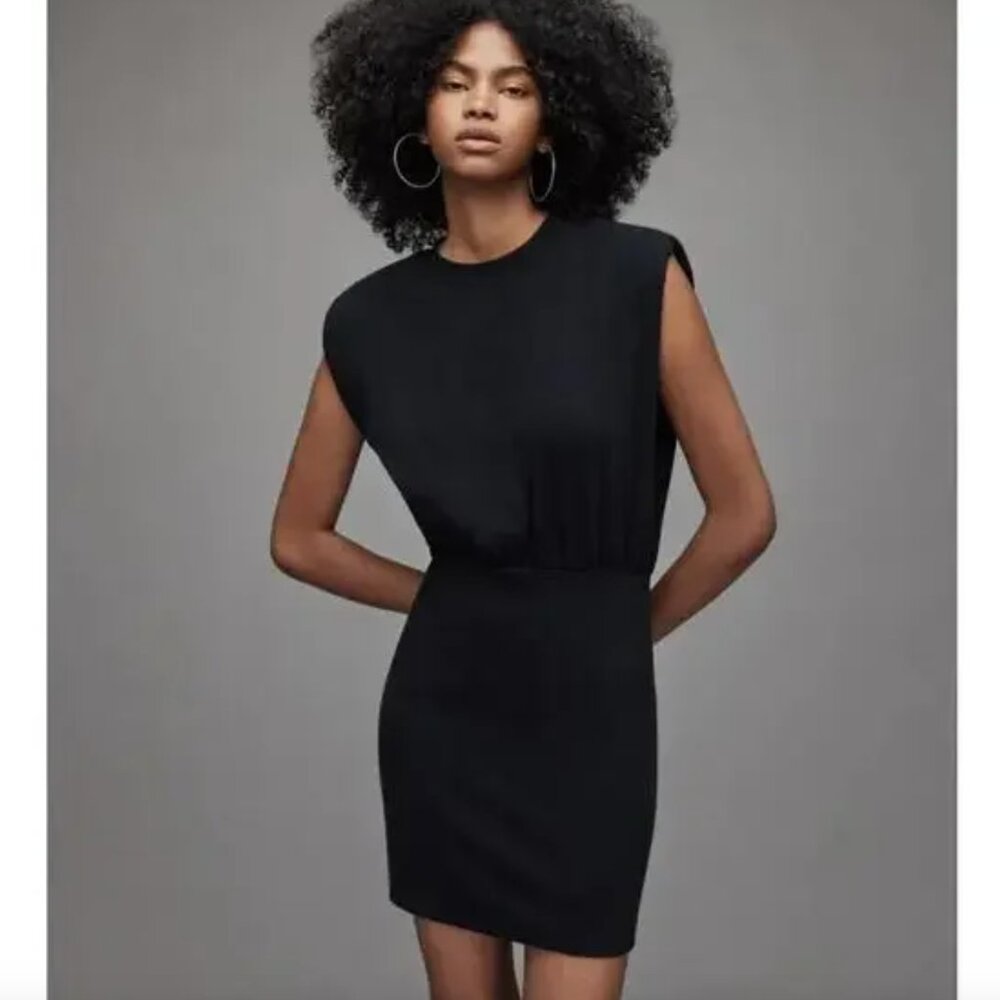 ALLSAINTS Mika Mini Tank Dress Black Size S NWOT